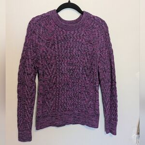 GAP Purple Wavy Cable Sweater